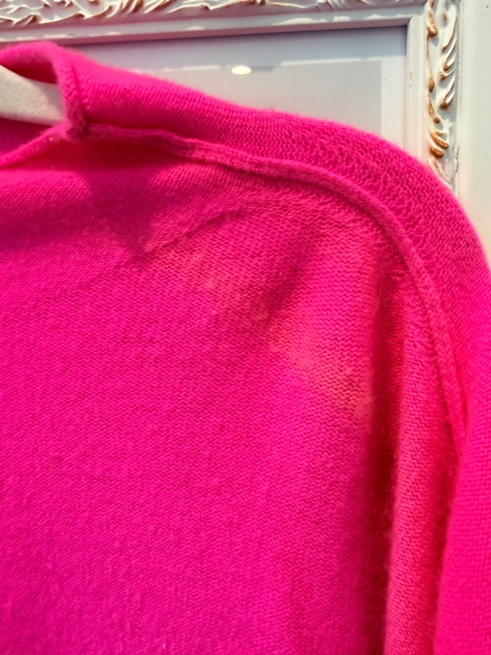 Anthropologie Hot Pink cashmere Sweater - Picture 3 of 3